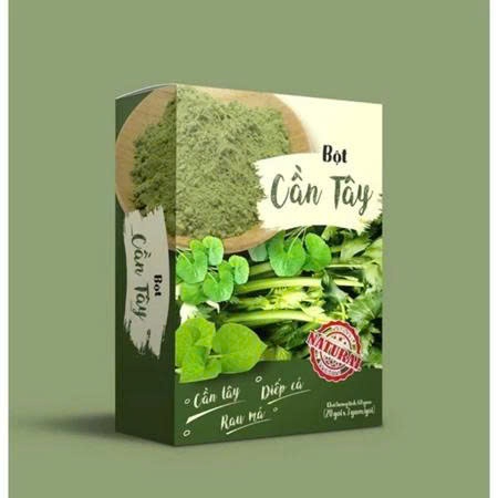 Hộp bột cần tây rau má diếp cá Mộc Tâm quy cách 20 gói x 3 gam