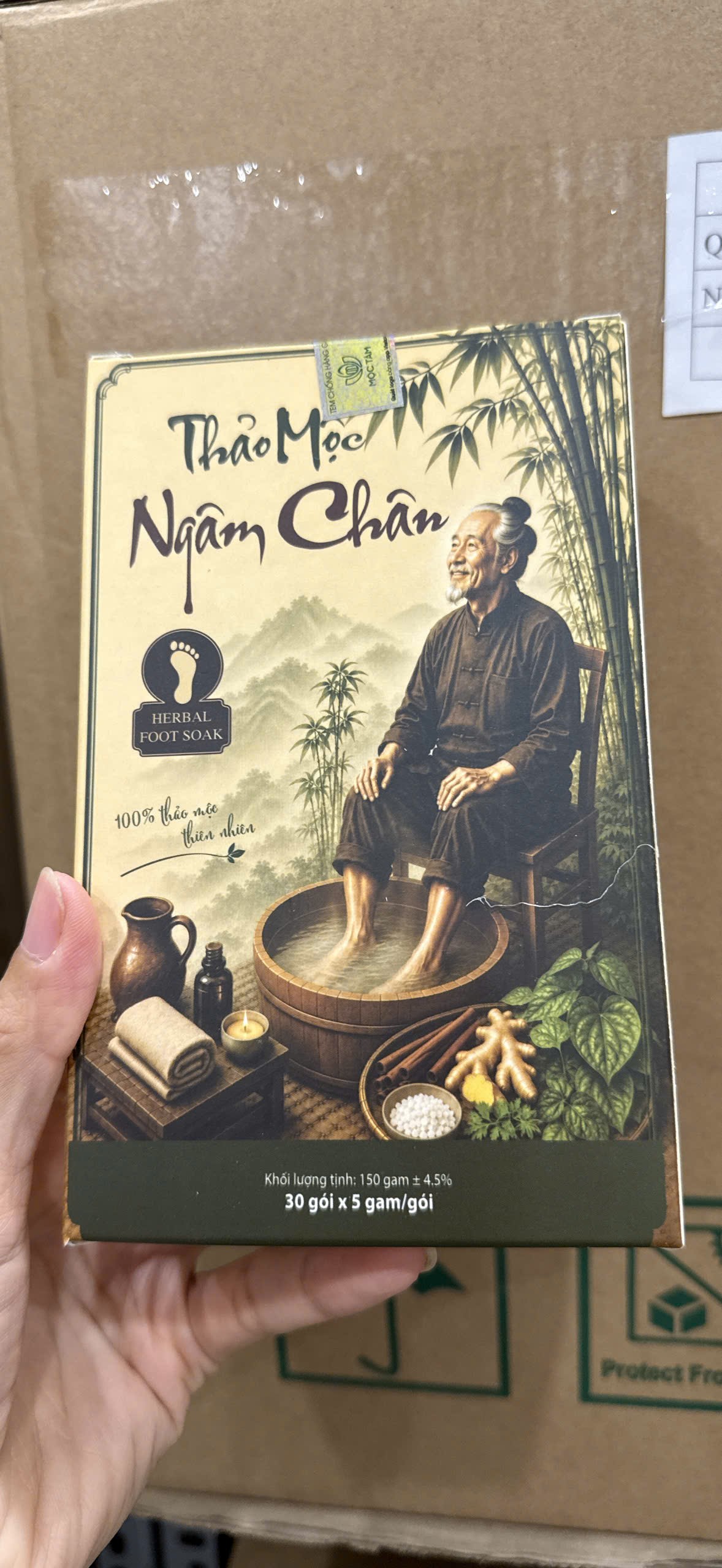 Hộp Thảo Mộc Ngâm Chân Mộc Tâm 30 gói x 5 gam
